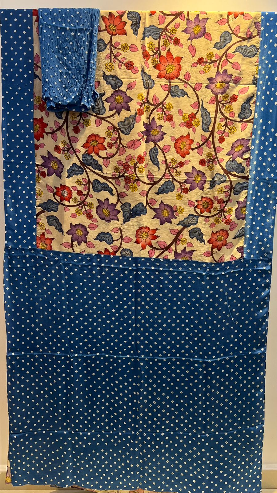 Bandhini x Kalamkari Fusion