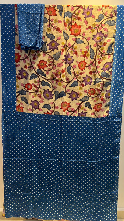 Bandhini x Kalamkari Fusion