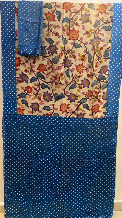 Bandhini x Kalamkari Fusion