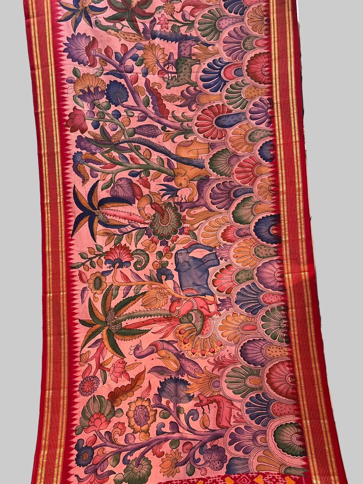 Ikkat Pattu saree
