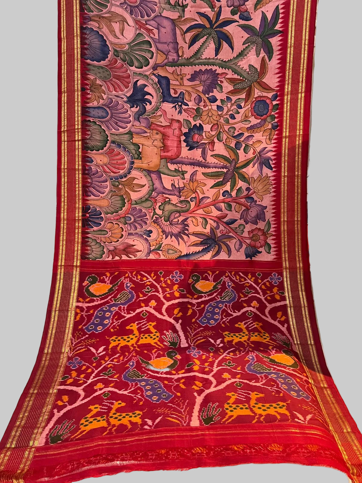 Ikkat Pattu saree