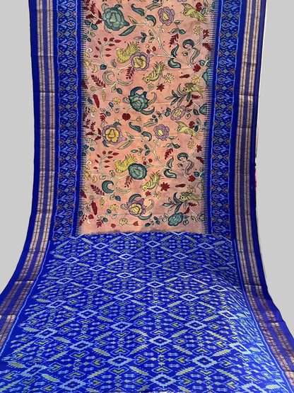 Ikkat kanchi border saree
