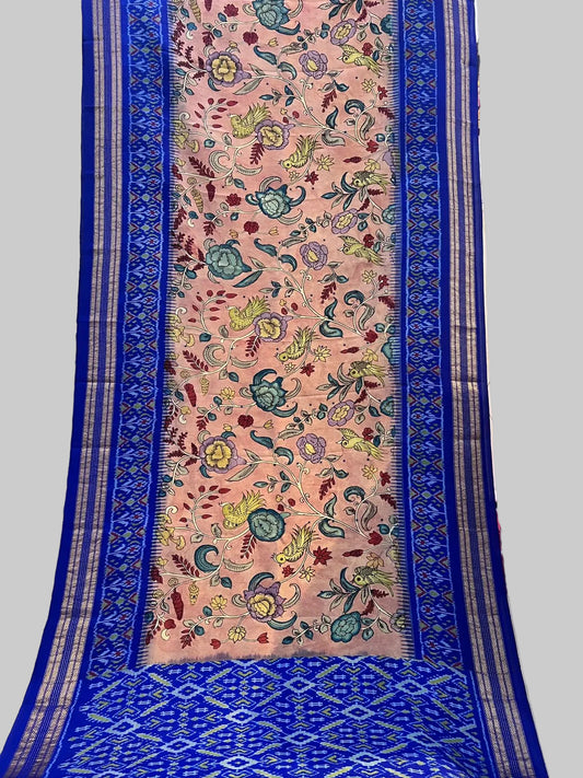 Ikkat kanchi border saree