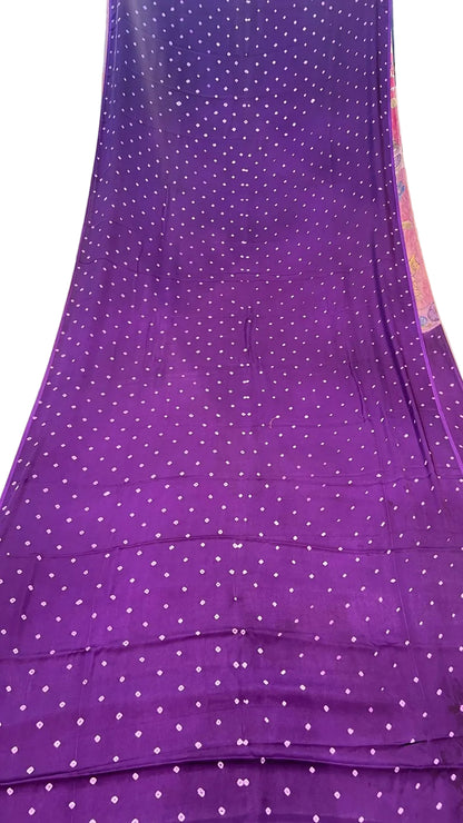 Bandhini Saree with Kalamkari