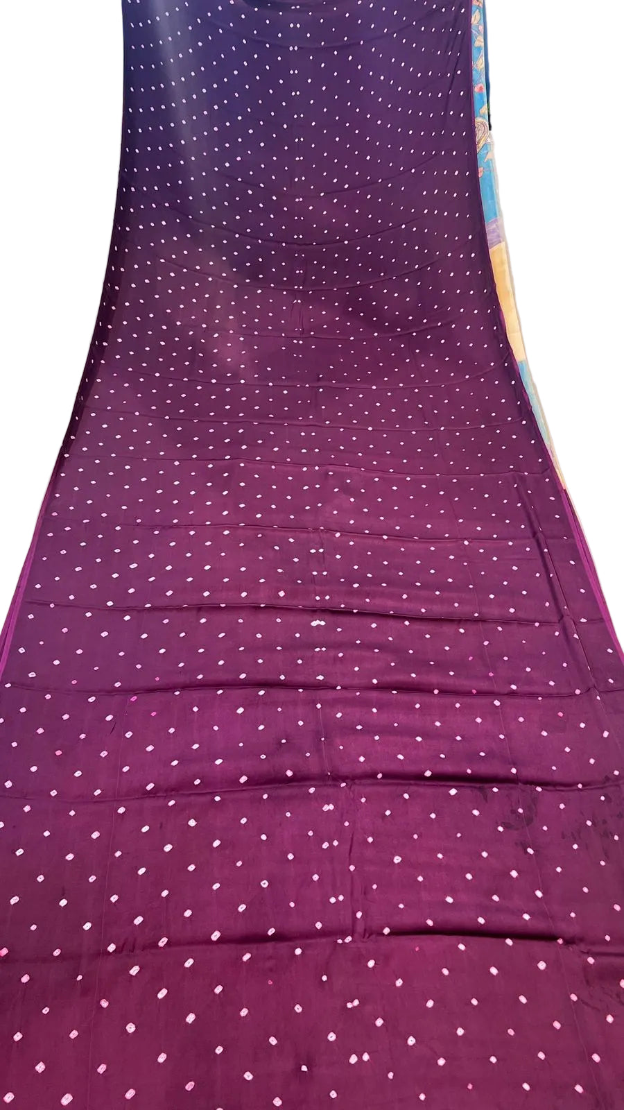 Bandhini Saree with Kalamkari