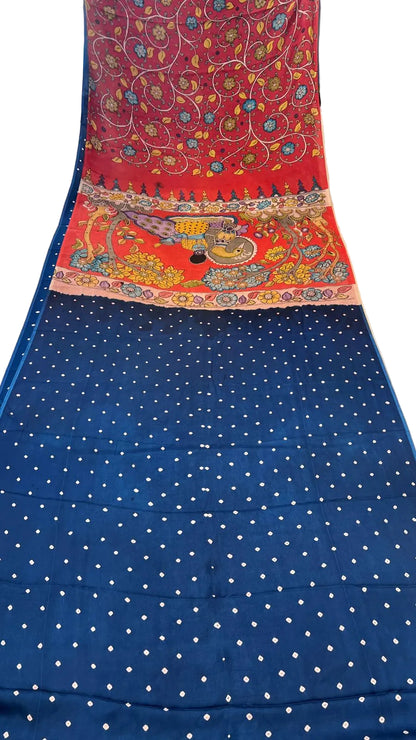Bandhini Saree with Kalamkari