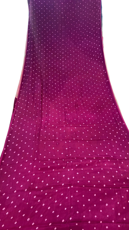Bandhini Saree with Kalamkari