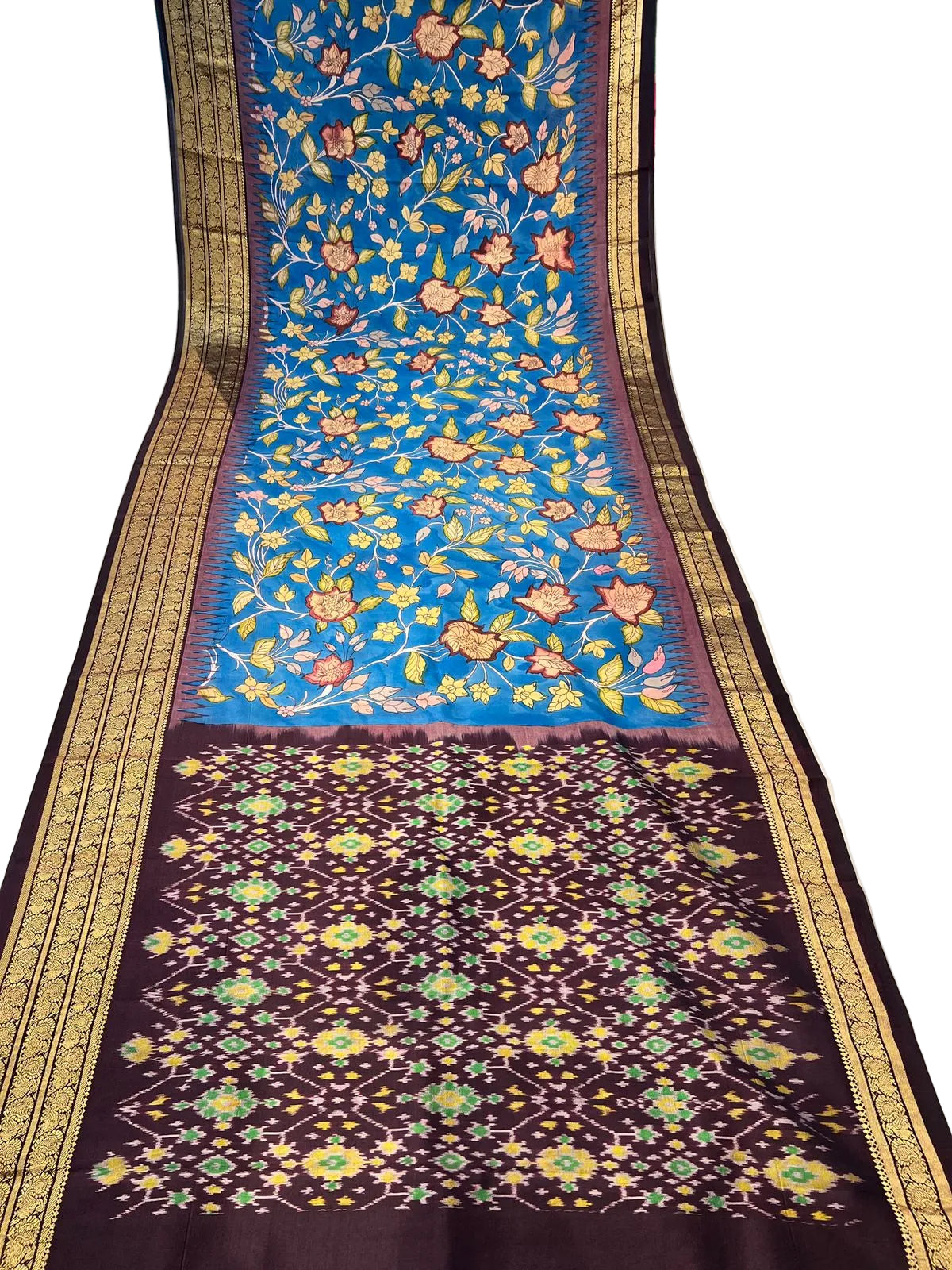 Ikkat Kanchi Border Saree