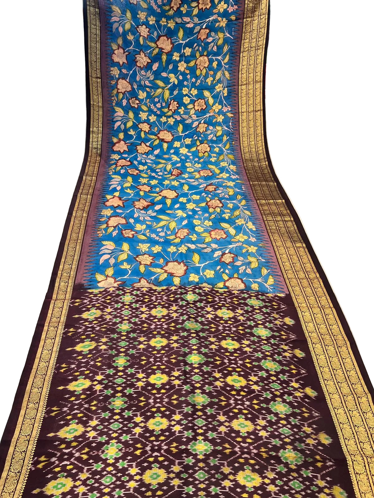 Ikkat Kanchi Border Saree
