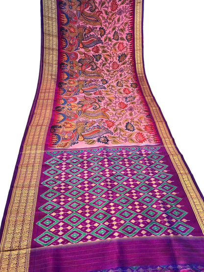 Ikkat Kanchi Border saree