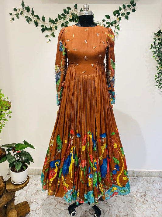 Brown Frock Long Frock