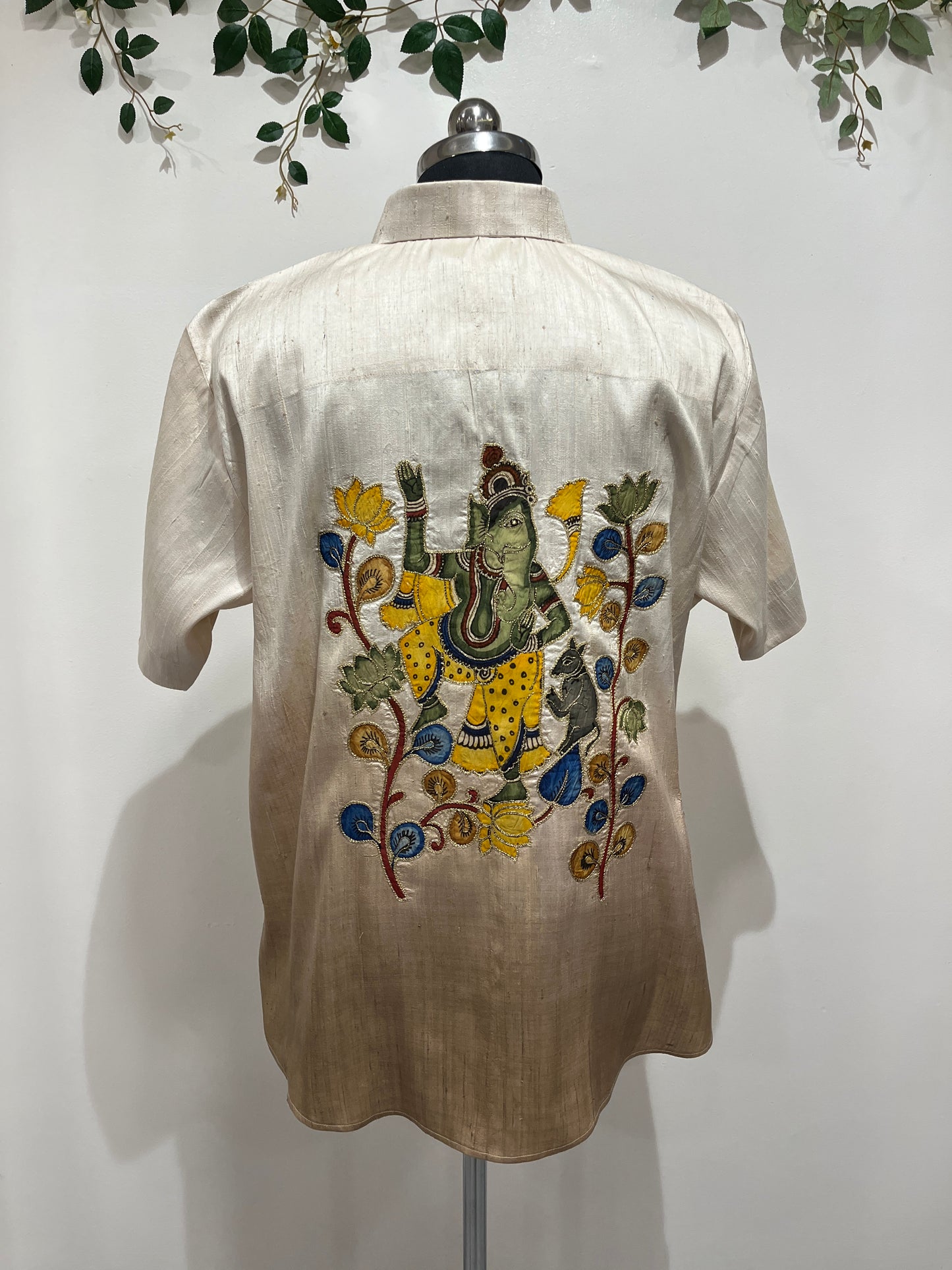Double Shaded Ganesh Applique Shirt