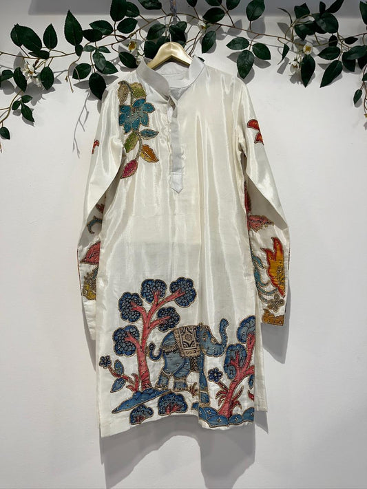 Elephant Applique Set Kurta Set