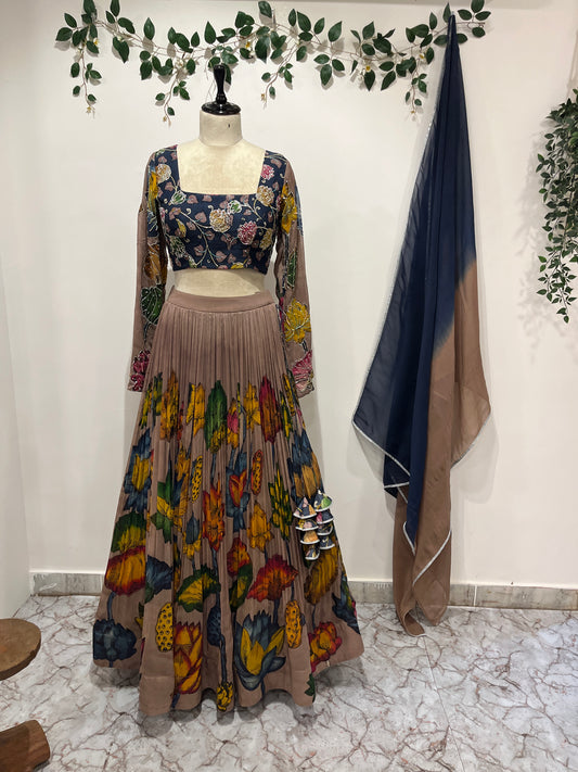 Organza Floral Pattern Lehenga