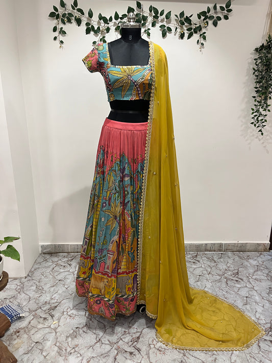 Peach Color Lehenga